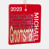 Groomsman Extraordinaire CUSTOM Keramisch Ornament (Rechts)