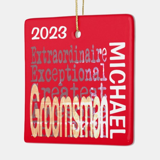 Groomsman Extraordinaire CUSTOM Keramisch Ornament (Links)