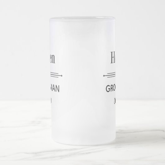 Groomsman Favor Personalized Matglas Bierpul (Center)