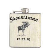 Groomsman Flask  Moose Heupfles (Voorkant)