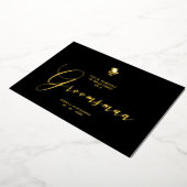 Groomsman Funny Wedding Minimalist Proposal Golden Folie Uitnodiging (Gedraaid)