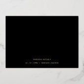 Groomsman Funny Wedding Minimalist Proposal Golden Folie Uitnodiging (Achterkant)