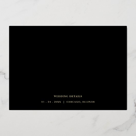 Groomsman Funny Wedding Minimalist Proposal Golden Folie Uitnodiging (Achterkant)