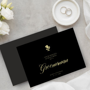 Groomsman Funny Wedding minimalist proposal Kaart