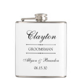 Groomsman gepersonaliseerd heupfles (Voorkant)