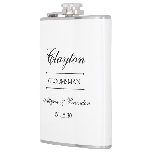 Groomsman gepersonaliseerd heupfles (Links)
