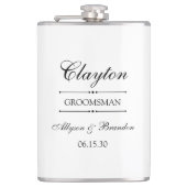 Groomsman gepersonaliseerd heupfles (Voorkant)