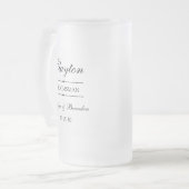 Groomsman gepersonaliseerd matglas bierpul (Voorkant links)