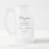 Groomsman gepersonaliseerd matglas bierpul (Links)