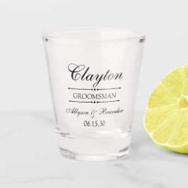 Groomsman gepersonaliseerd shot glas