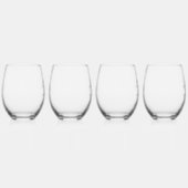 Groomsman gepersonaliseerde naam bruiloft partij wijnglas zonder voet (Rechts)