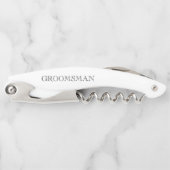 Groomsman Geschenk Bruiloft Datum Klassiek Vrijgez Kurkentrekker (Voorkant)