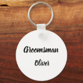 Groomsman Gift Custom Name Gifts Wedding Sleutelhanger (Voorkant)