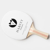 Groomsman Gift Eenvoudige Boog Stropdas Minimal Tafeltennisbatje (Zijkant)