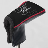 Groomsman Gift Elegant Monogram Name Classic Cool Golfheadcover (3/4 voorkant)