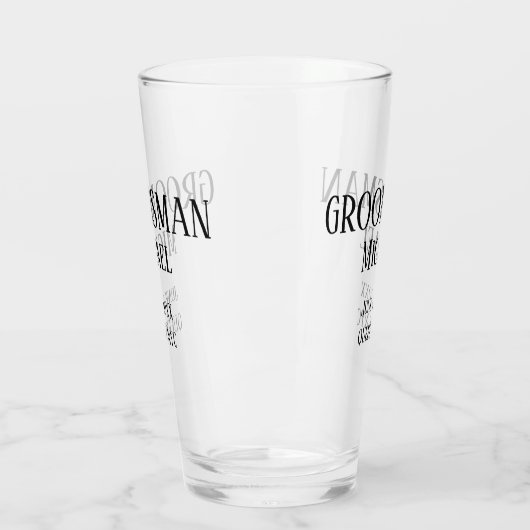 Groomsman Gift gepersonaliseerd Glas (Links)