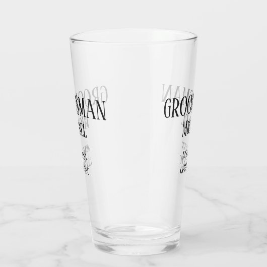 Groomsman Gift gepersonaliseerd Glas (Rechts)