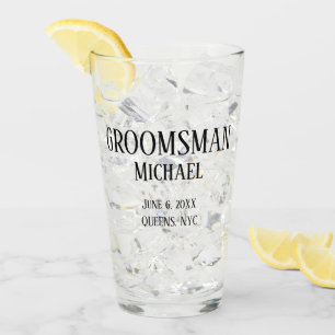 Groomsman Gift gepersonaliseerd Glas