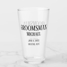 Groomsman Gift gepersonaliseerd Glas