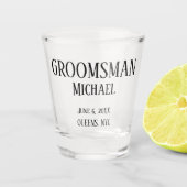 Groomsman Gift gepersonaliseerd Shot Glas (Voorkant)