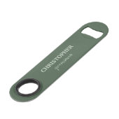 Groomsman Gift Gepersonaliseerde Monogram Bruiloft Speed Flessenopener (Voorkant Gekanteld)