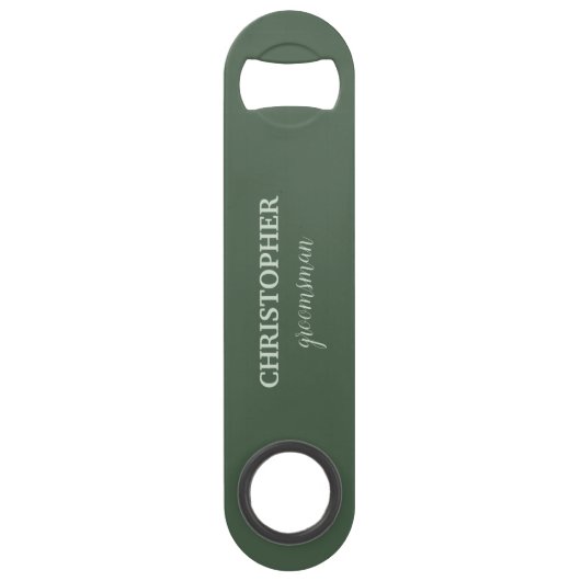 Groomsman Gift Gepersonaliseerde Monogram Bruiloft Speed Flessenopener (Voorkant)