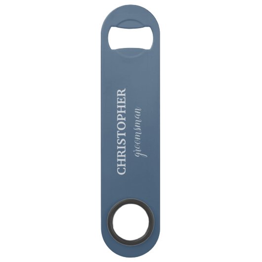 Groomsman Gift Gepersonaliseerde Monogram Bruiloft Speed Flessenopener (Voorkant)