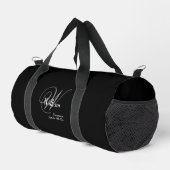 Groomsman Gift Modern Monogram Chic Script Zwart Plunjezak (Rechterhoek)
