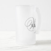 Groomsman Gift Modern Monogram Initiaal & Name Coo Matglas Bierpul (Voorkant rechts)