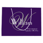 Groomsman Gift Monogram + Naam Moderne Cool Chic Groot Cadeauzakje (Achterkant)