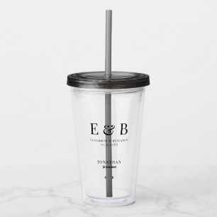 Groomsman Gift Monogram Weddenschap Gepersonalisee Acryl Drinkbeker