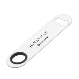 Groomsman Gift Personalized Black Monogram Weddens Speed Flessenopener