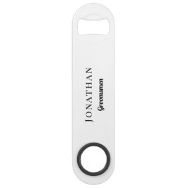 Groomsman Gift Personalized Black Monogram Weddens Speed Flessenopener