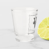 Groomsman Gift Rustic Chic Monogram + Name Cute Shot Glas (Links)