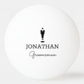 Groomsman Gift Wedding Party Aangepaste persoonlij Pingpongbal (Voorkant)