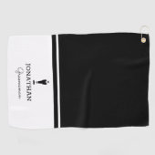 Groomsman Gift Wedding Party Custom Personalized Golfhanddoek (Horizontaal)