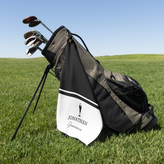 Groomsman Gift Wedding Party Custom Personalized Golfhanddoek (Groen)
