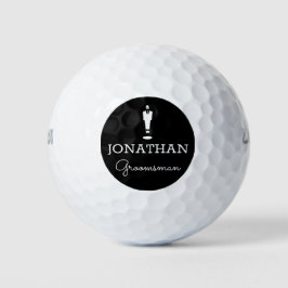 Groomsman Gift Wedding Party - Gepersonaliseerd zw Golfballen