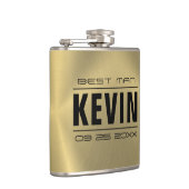 Groomsman Gifts-Metallic faux gouden textuur Heupfles (Rechts)