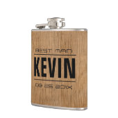 Groomsman Gifts-Wood Texture Print Heupfles (Links)