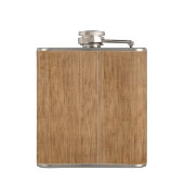 Groomsman Gifts-Wood Texture Print Heupfles (Achterkant)