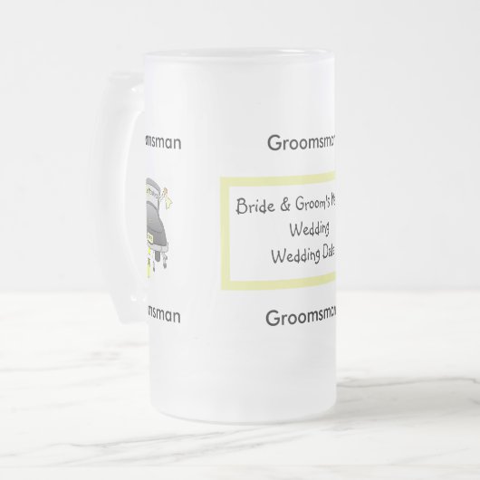 Groomsman Glas Bier Mok (Voorkant links)