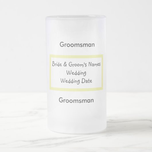 Groomsman Glas Bier Mok (Center)