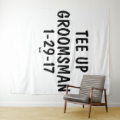 Groomsman Golf Invite Wandkleed (In Situ (horizontaal))