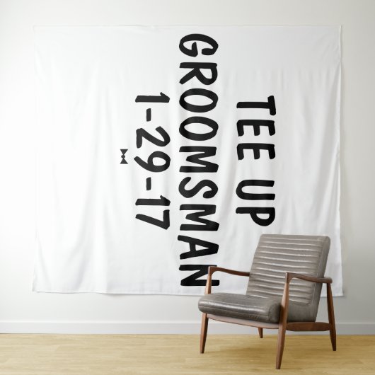 Groomsman Golf Invite Wandkleed (In Situ (horizontaal))