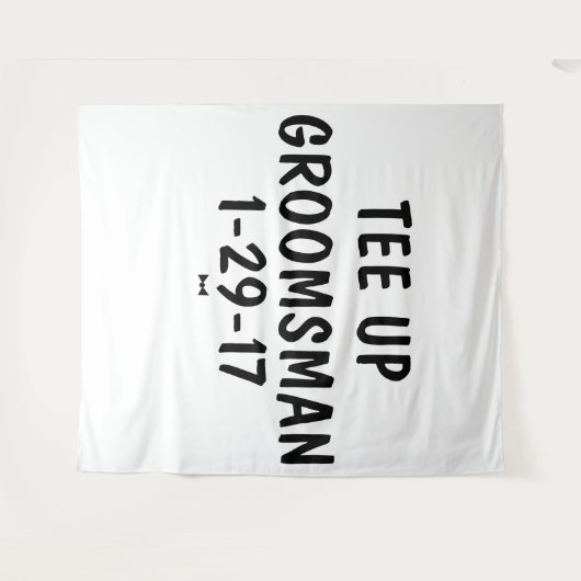 Groomsman Golf Invite Wandkleed (Voorkant (horizontaal))