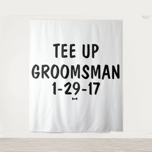 Groomsman Golf Invite Wandkleed (Voorkant)