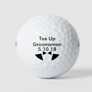 Groomsman golfbal uitnodigen golfballen