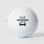 Groomsman golfbal uitnodigen golfballen (Voorkant)
