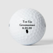 Groomsman golfbal uitnodigen golfballen (Voorkant)